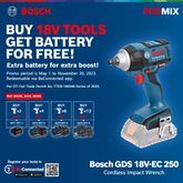 Bosch GDS 18 V-EC 250 Cordless Impact Wrench (Bare Tool)